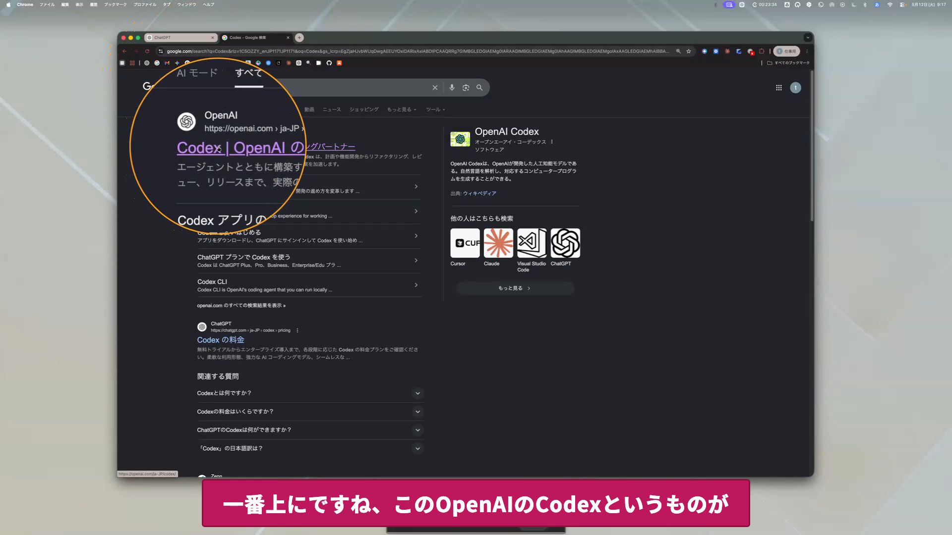 ステップ2: Codex公式サイトからダウンロード