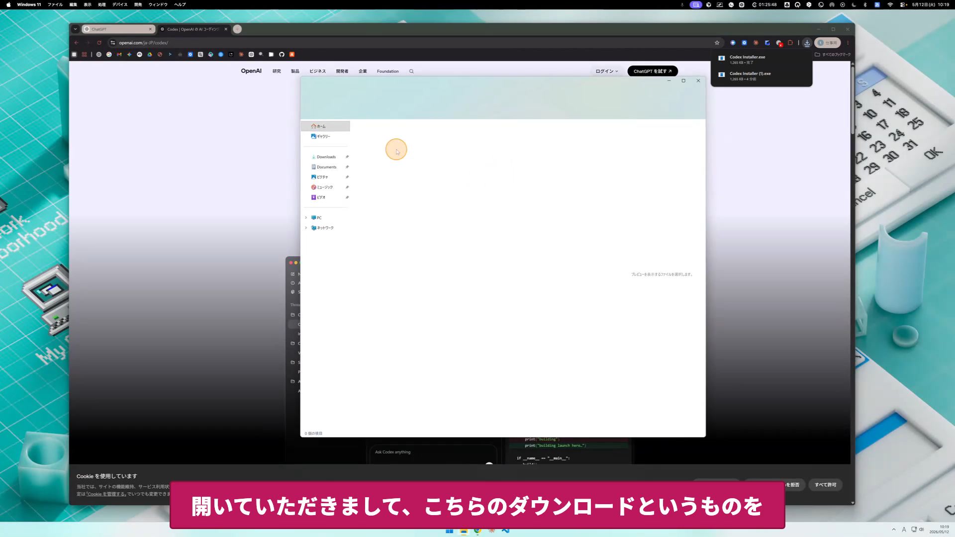 ステップ3: インストーラー実行